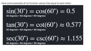 Unit Triangle Function Graph Understanding Right Triangle Identities and Unit Circle Trigonometry | PDF