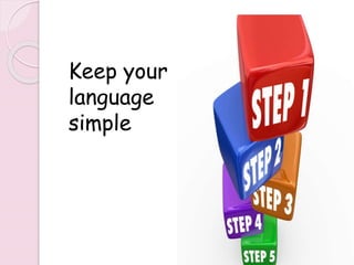 Keep your
language
simple
238
 