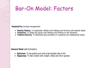 Bar-On Model: Factors
 