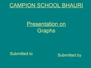 CAMPION SCHOOL BHAURI
Presentation on
Graphs
Submitted to Submitted by
 