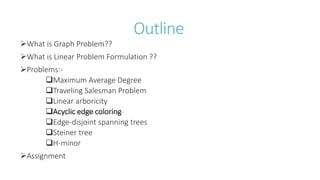 Graph problem & lp formulation | PPT