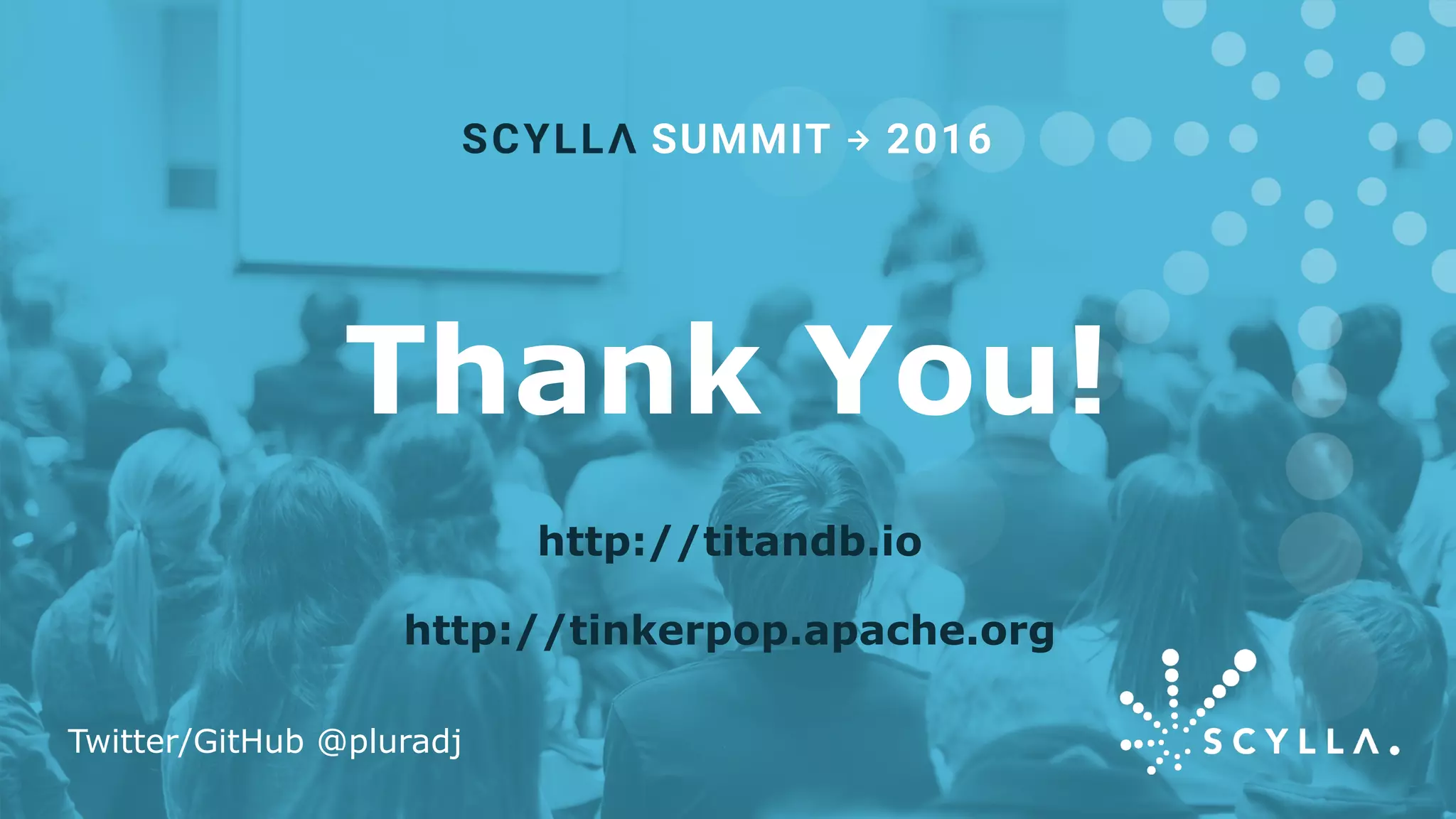 Thank You!
http://titandb.io
http://tinkerpop.apache.org
Twitter/GitHub @pluradj
 