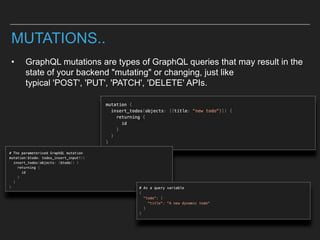 Graphql presentation | PPT | Databases | Computer Software and Applications