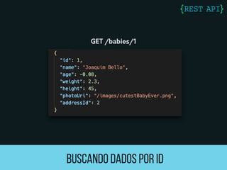 Buscando dados por ID
GET /babies/1
 