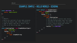 RELAY
EXAMPLE: SIMPLE - HELLO WORLD - SCHEMA
 