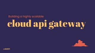 swedish
cloud api gateway
Building a highly scalable
@dabit3
 