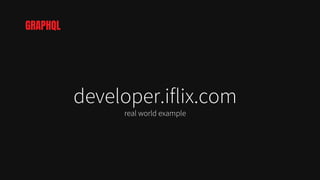 GRAPHQL
developer.iflix.com
real world example
 