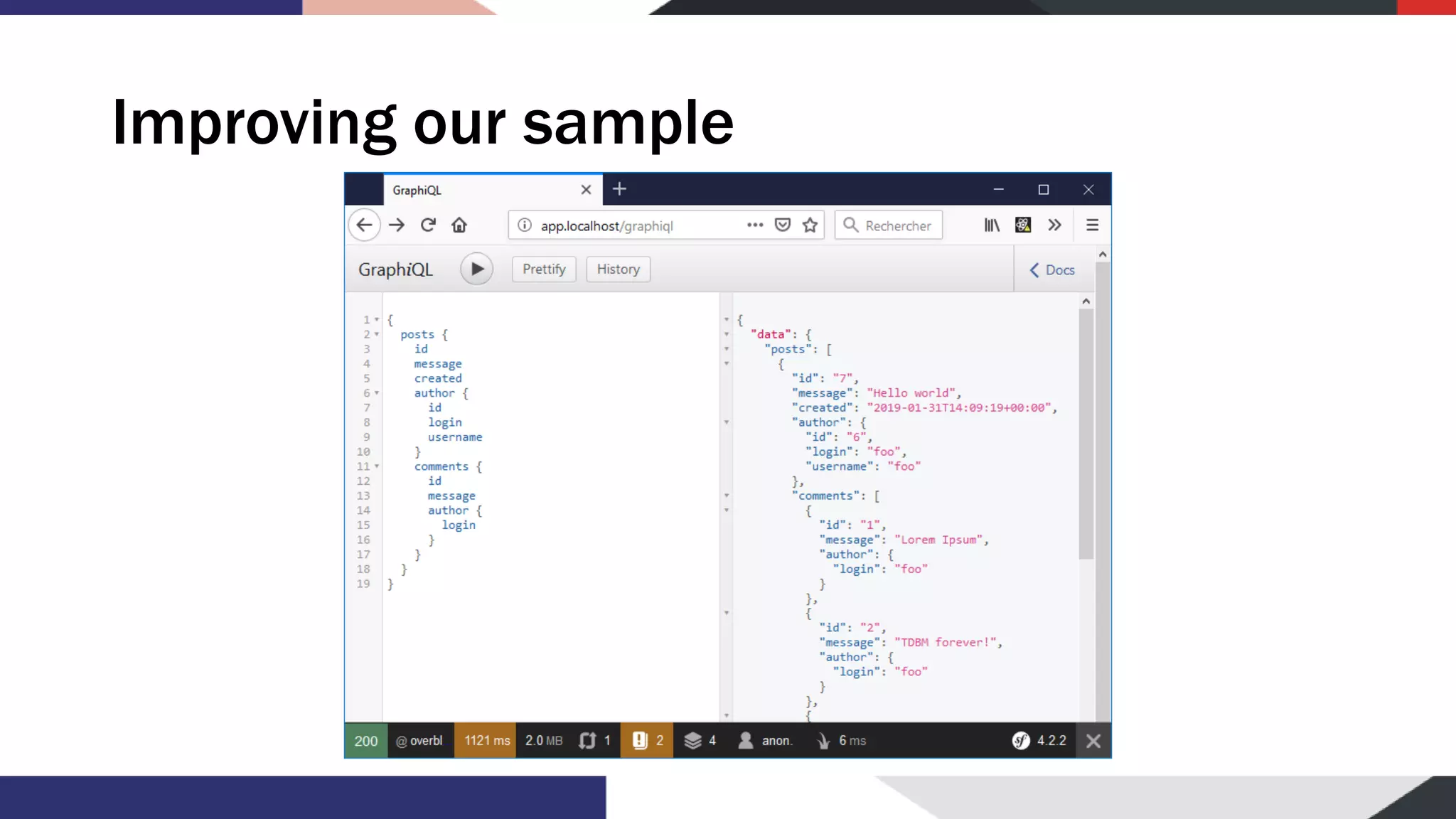 Improving our sample 