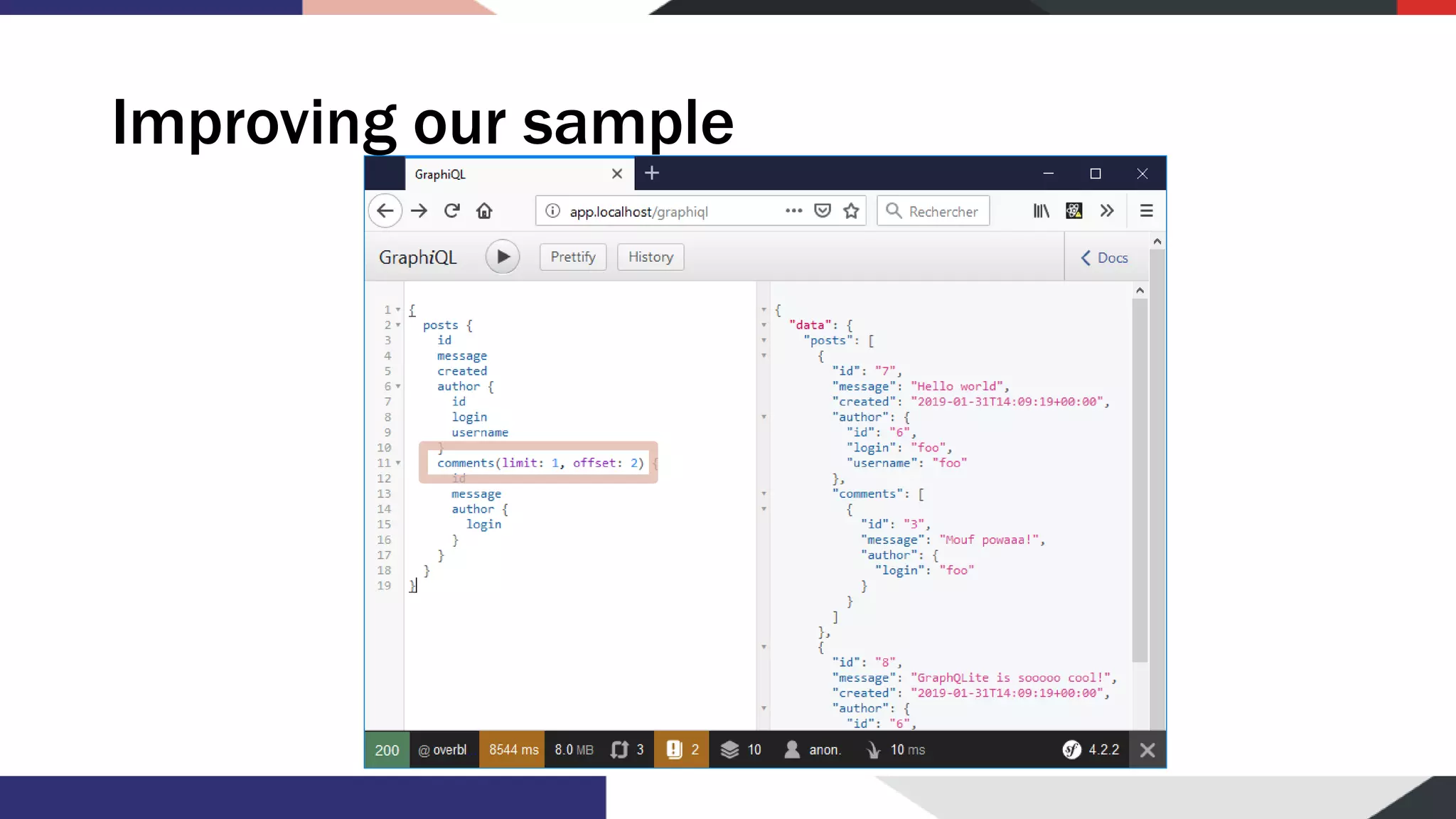 Improving our sample 