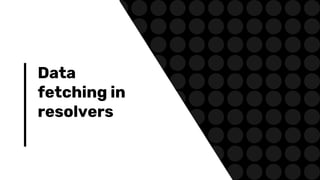 Data
fetching in
resolvers
 