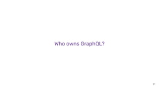 21
Who owns GraphQL?
 