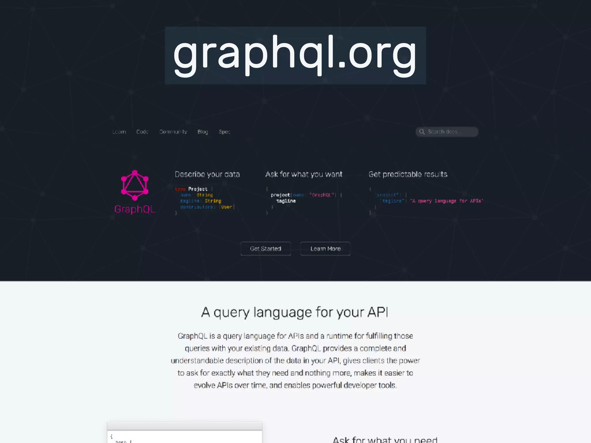 graphql.org
 