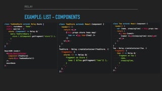 RELAY
EXAMPLE: LIST - COMPONENTS
 