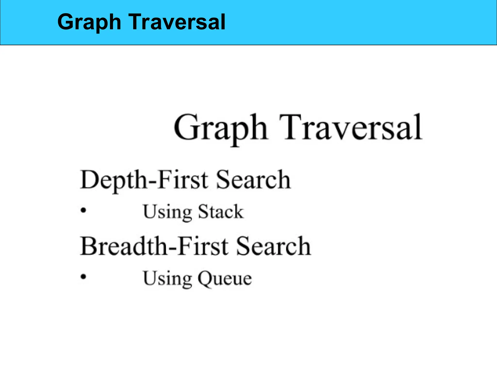 Graph Traversal
 