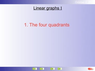 October 4, 2012

    Linear graphs I



1. The four quadrants




                                  Next
 
