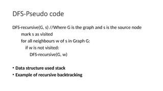 Non Linear data structure Graph traversal to find the minimum path | PPTX