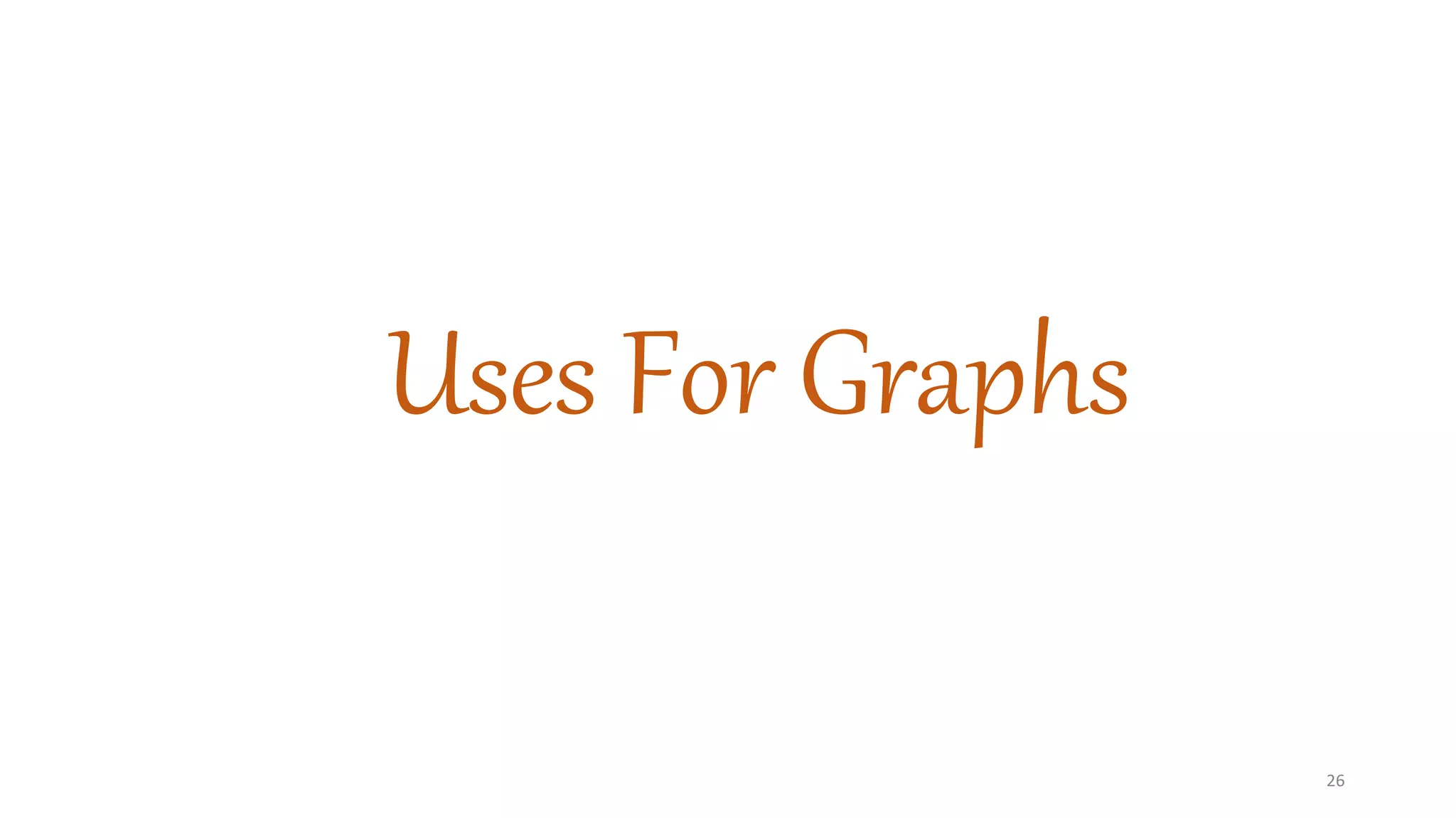 Uses For Graphs
26
 