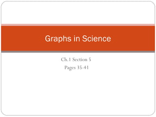 Ch.1 Section 5  Pages 35-41 Graphs in Science 