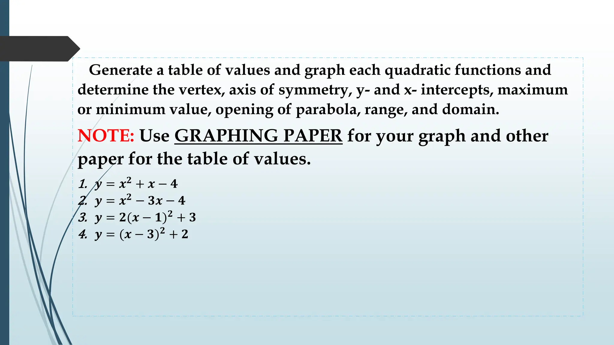 graphs of quadratic function grade 9.pptx