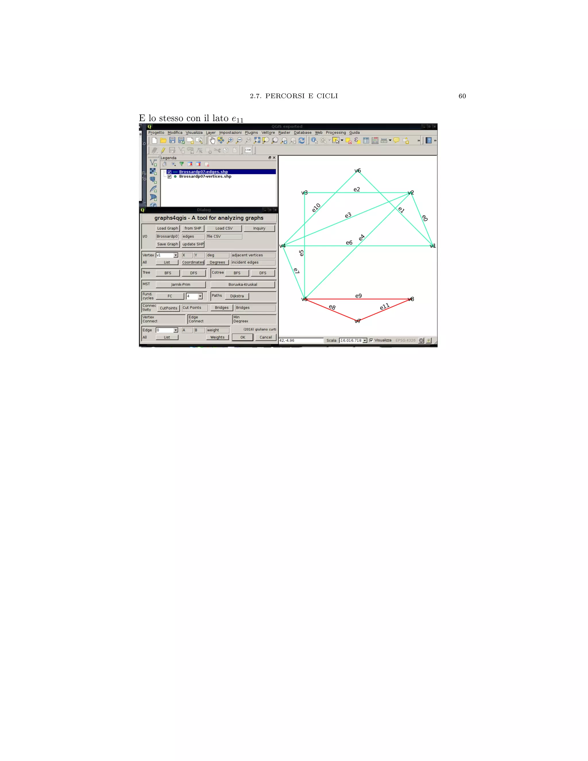 2.7. PERCORSI E CICLI 60
E lo stesso con il lato e11
 