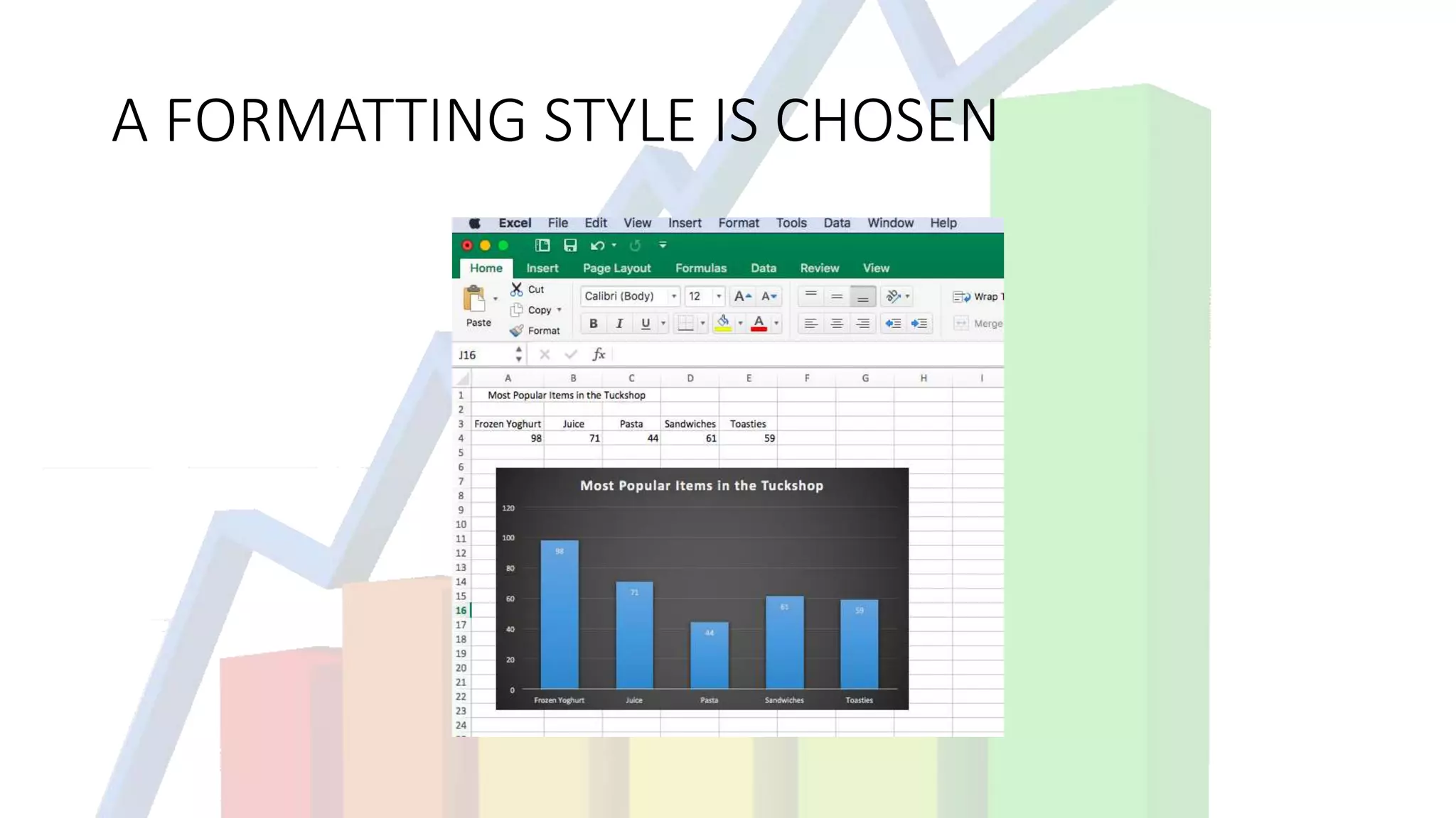 A FORMATTING STYLE IS CHOSEN
 