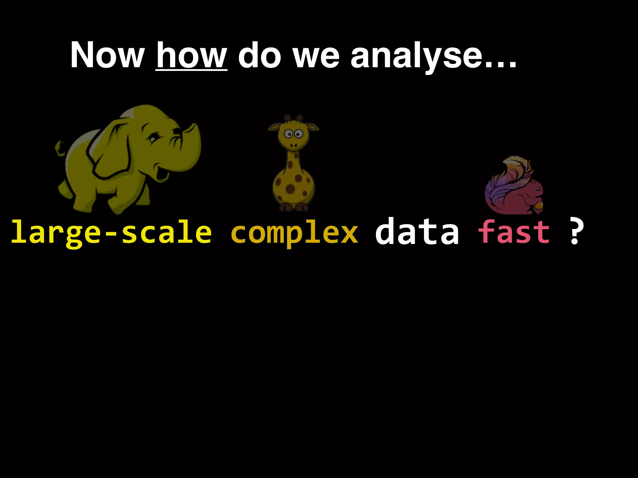 Now how do we analyse… data fastcomplexlarge-scale ? 