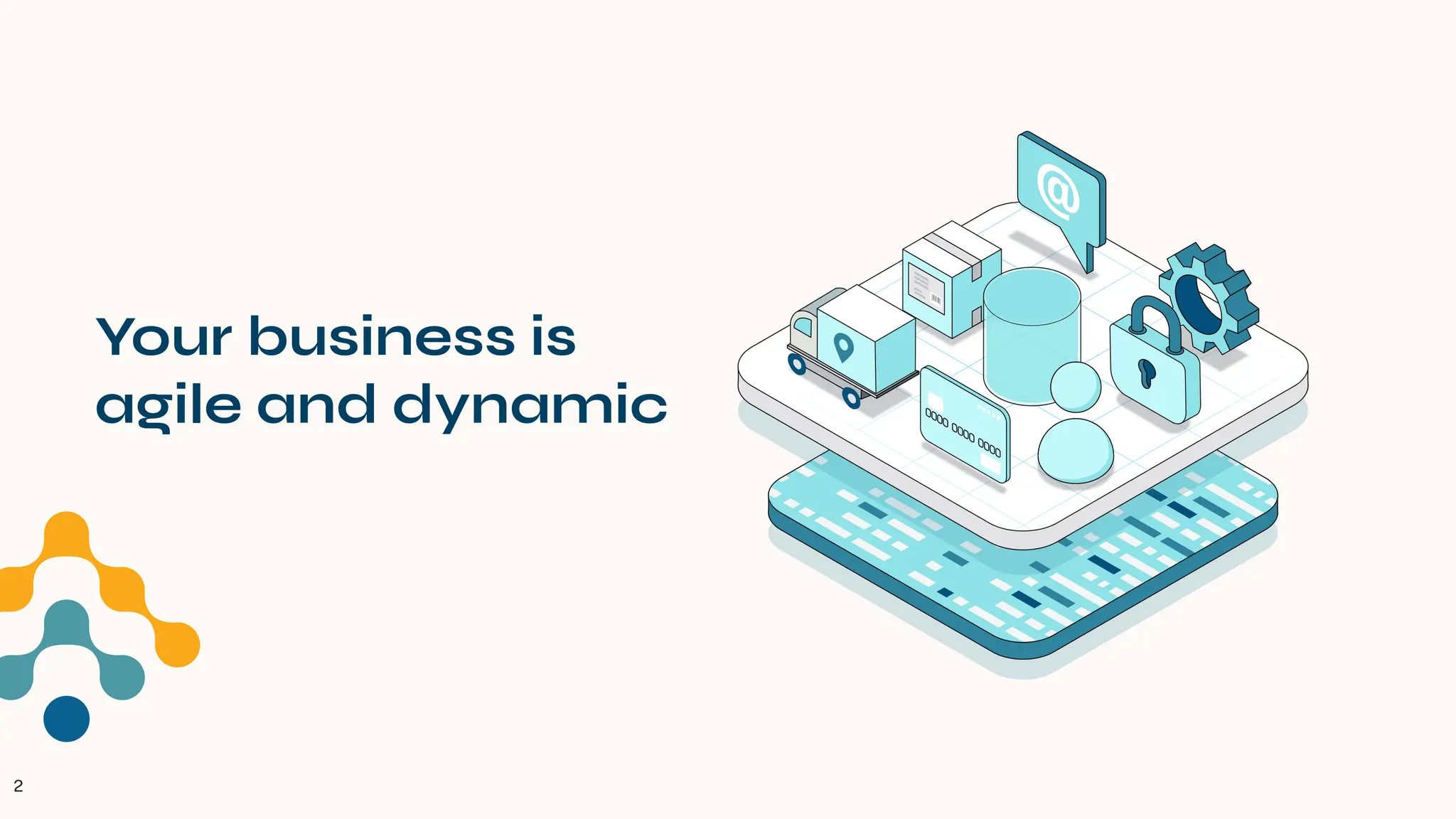 2
Your business is
agile and dynamic
 