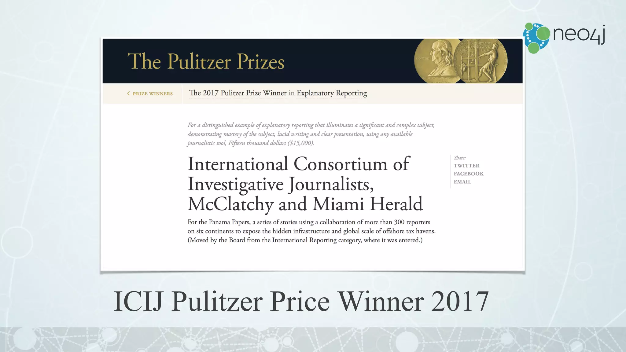 ICIJ Pulitzer Price Winner 2017
 
