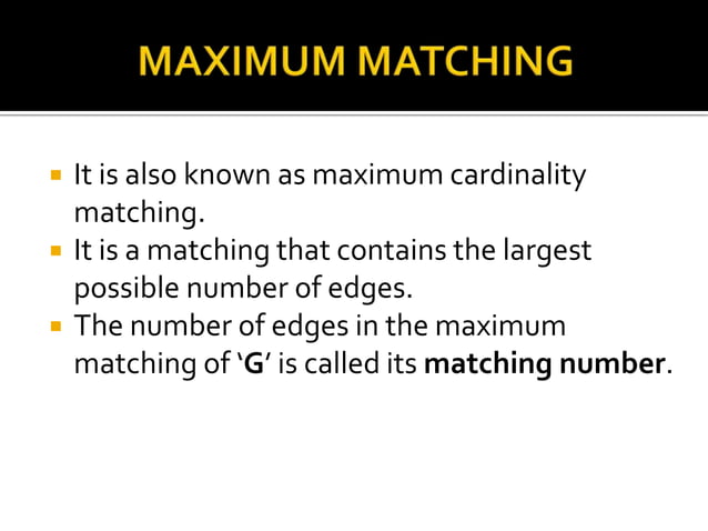 MATCHING GRAPH THEORY | PPTX | Maps & Navigation