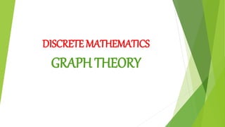 GRAPH THEORY
DISCRETE MATHEMATICS
 