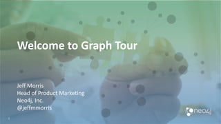 1
Welcome to Graph Tour
Jeff Morris
Head of Product Marketing
Neo4j, Inc.
@jeffmmorris
 