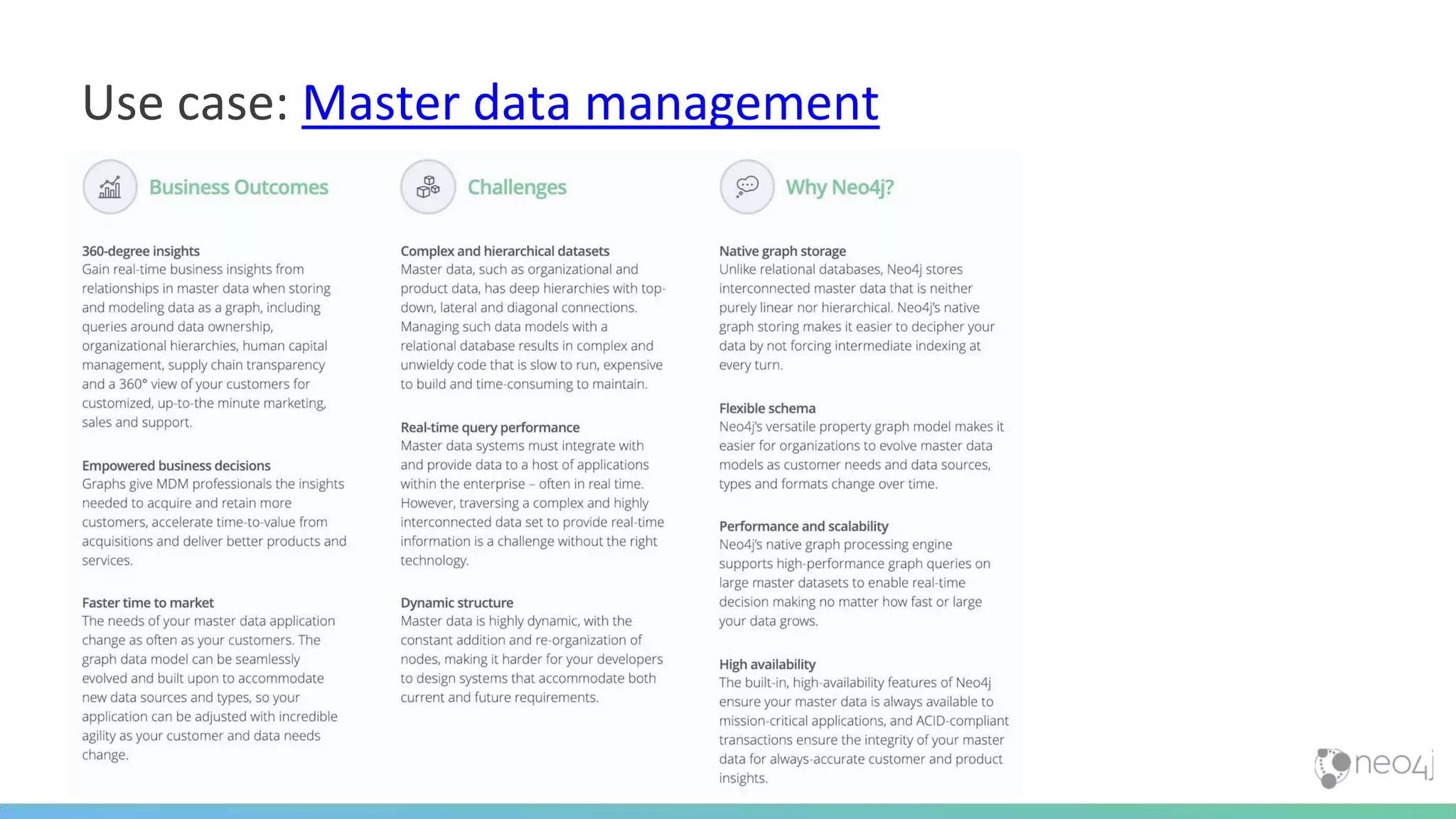 Use case: Master data management
 