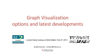Graph Visualization
options and latest developments

      London Neo4j meetup at Skills Matter, Feb 27, 2013


               By @Linkurious - contact@linkurio.us
 