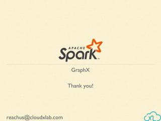 Thank you!
GraphX
reachus@cloudxlab.com
 