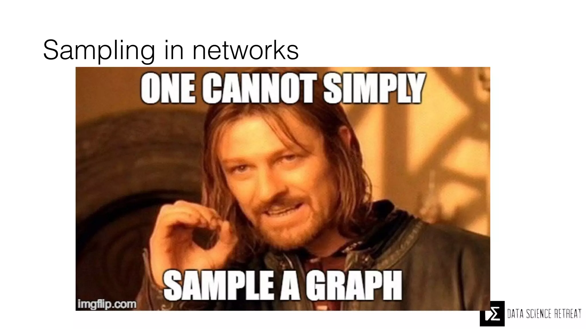 Sampling in networks
 