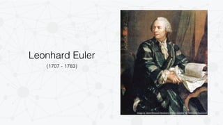 Leonhard Euler 
(1707 - 1783) 
Image by Jakob Emanuel Handmann [Public domain], via Wikimedia Commons 
 