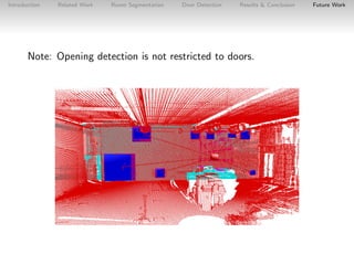 Introduction

Related Work

Room Segmentation

Door Detection

Results & Conclusion

Note: Opening detection is not restri...