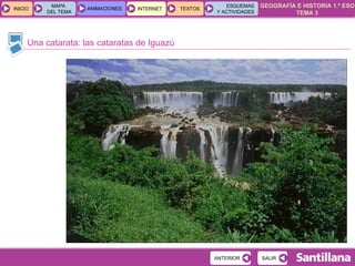 Una catarata: las cataratas de Iguazú 