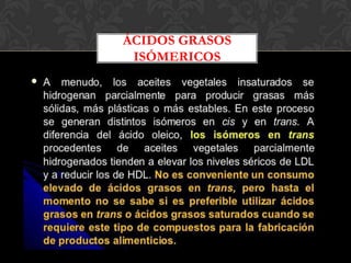 ÁCIDOS GRASOS
ISÓMERICOS

 