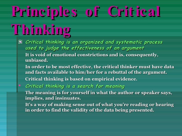 Critical Thinking 1