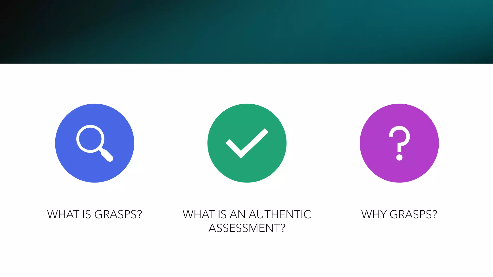 WHAT IS GRASPS? WHAT IS AN AUTHENTIC
ASSESSMENT?
WHY GRASPS?
 