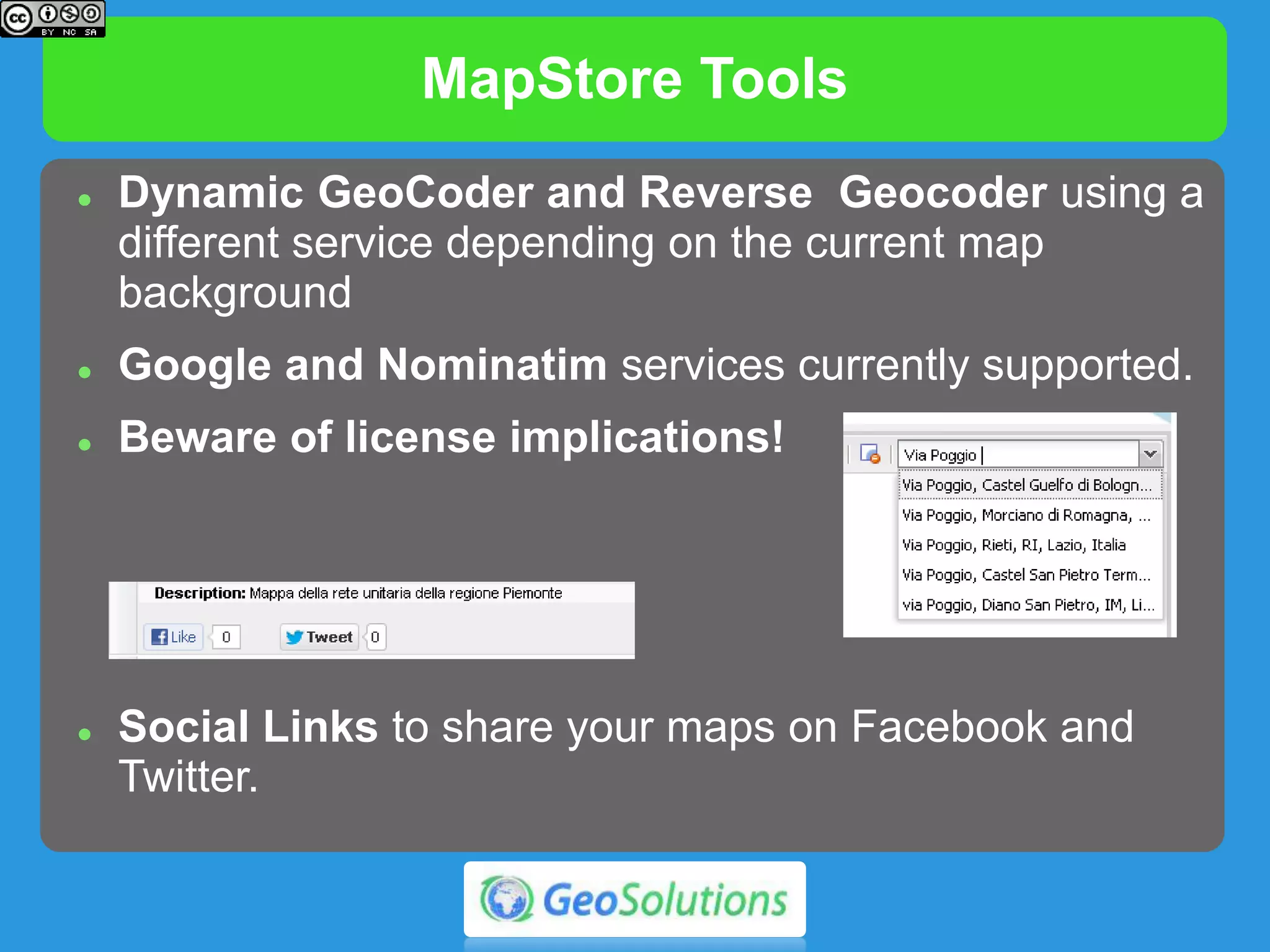 GeoNetwork Integration
Search & View
Search for Layer
 