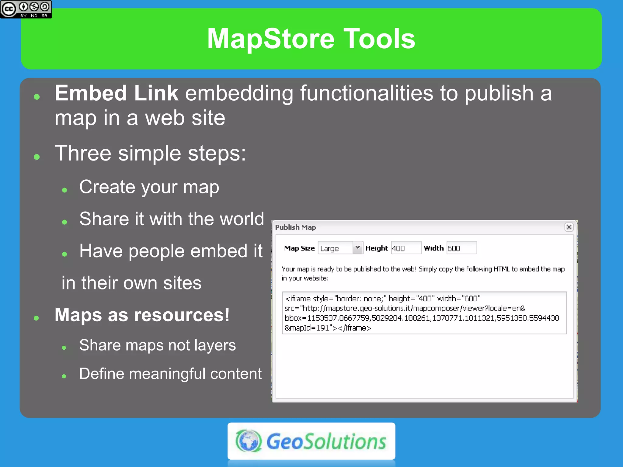 Feature Editor & Internationalization
 Feature Editor to edit features attributes and
geometry via WFS-T
 Language Switcher to change language on the fly
 easy way to define new localizations
 Italian, English, French, German
 