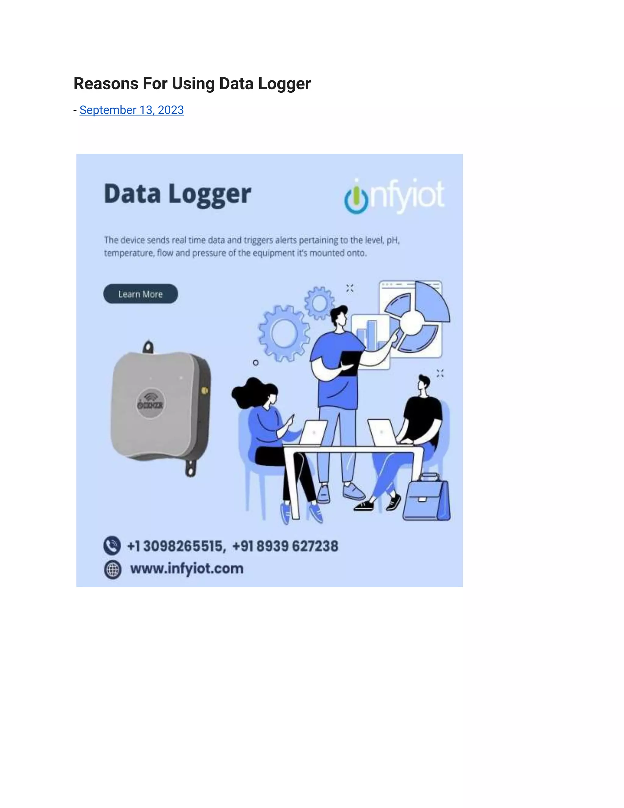 Reasons For Using Data Logger
- September 13, 2023
 