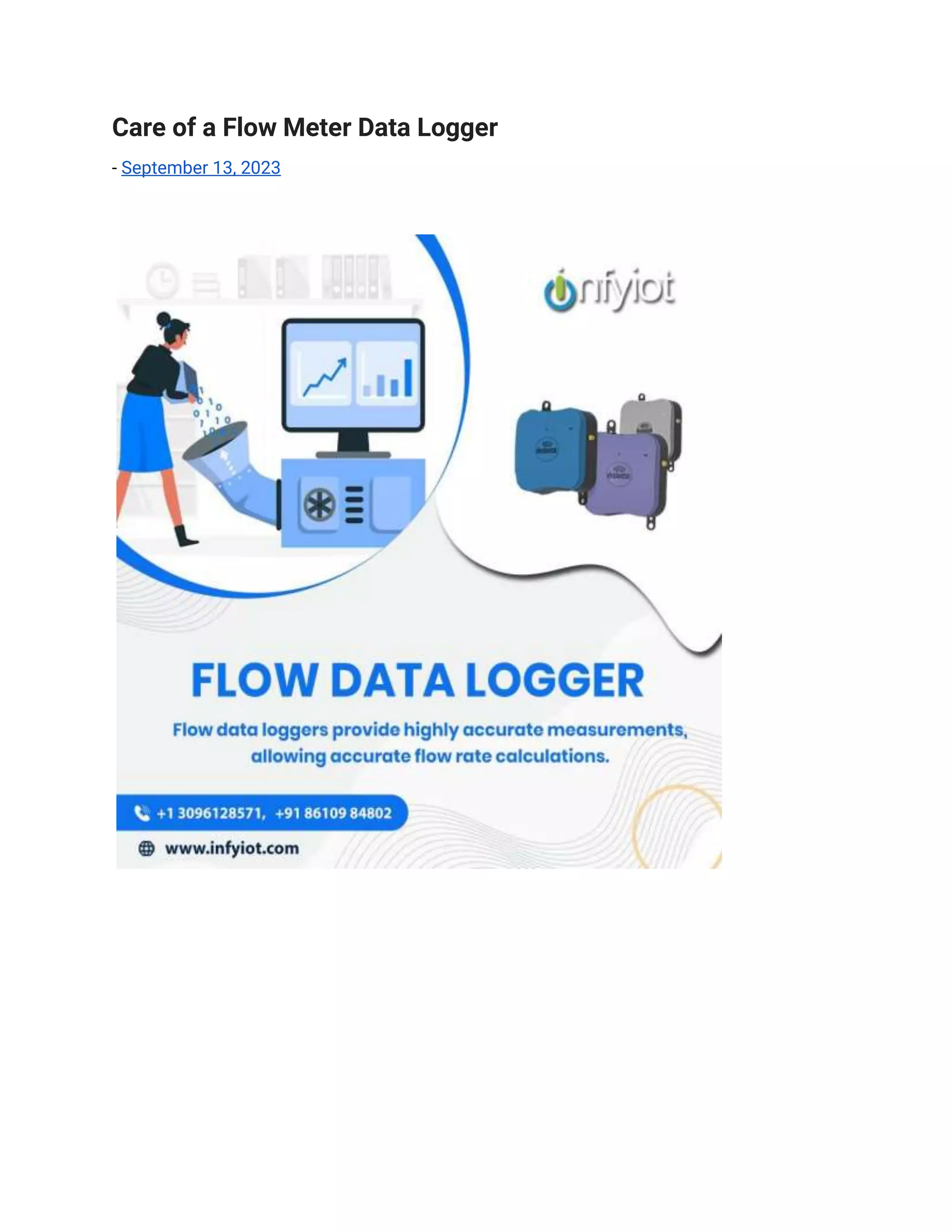Care of a Flow Meter Data Logger
- September 13, 2023
 