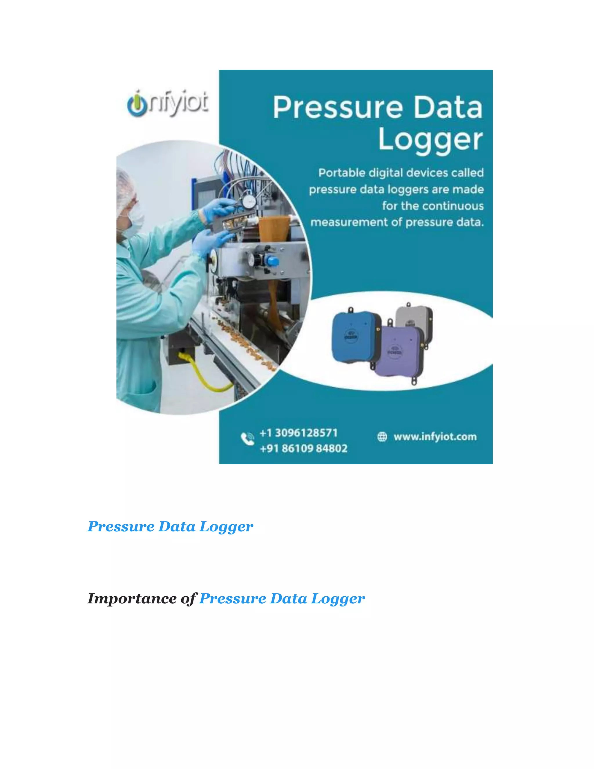 Pressure Data Logger For Accurate Documentation | PDF