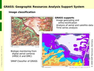 GRASS: Geographic Resources Analysis Support System Image classification ©  2004 GDF Hannover, Germany Biotope monitoring ...