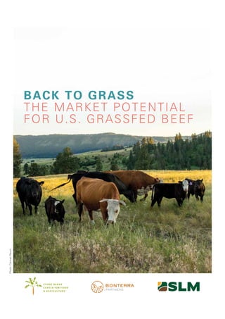 BACK TO GRASS
THE MARKET POTENTIAL
FOR U.S. GRASSFED BEEF
Photo:CarmanRanch
 