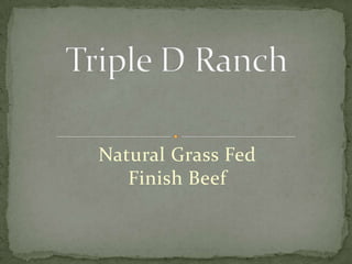 Triple D Ranch Natural Grass Fed Finish Beef 