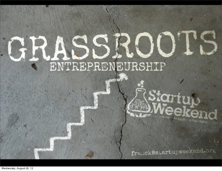 ENTREPRENEURSHIPWednesday, August 22, 12 